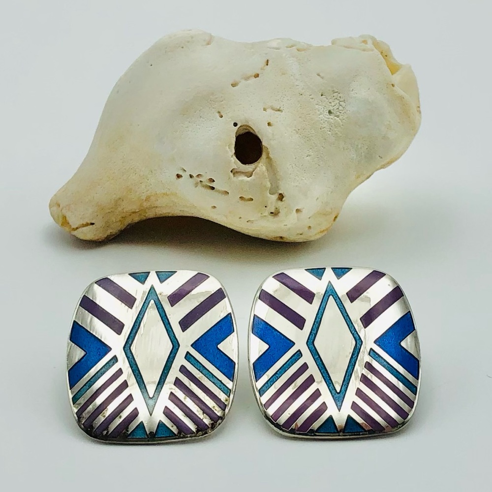 Laurel Burch Quintessence Vintage Silver Earrings